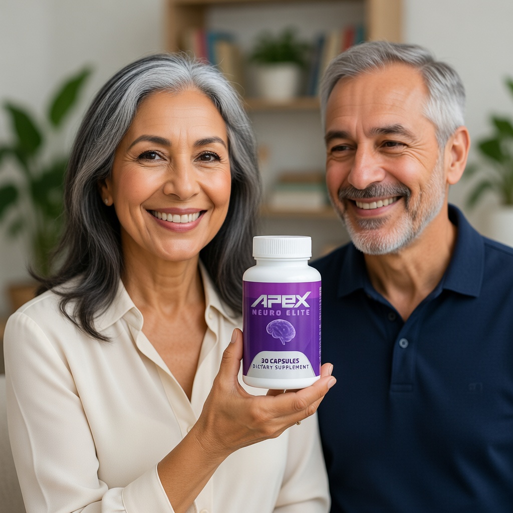 Mature couple outdoors — active lifestyle alongside cognitive wellness